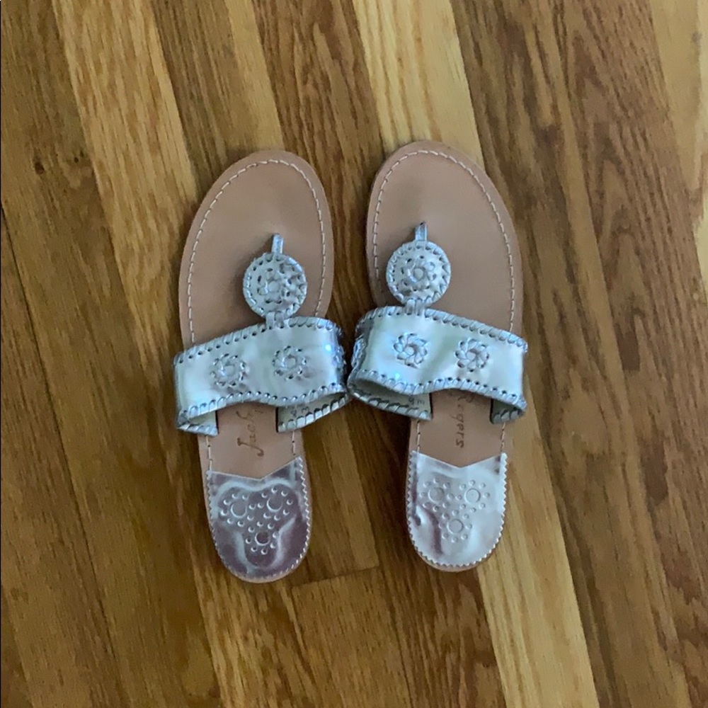 Silver Jack Rogers Flat Sandal